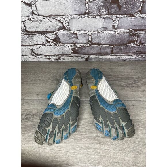 VIBRAM FiveFingers Gray Blue Textile Barefoot Running Shoes Women’s 38EU/7.5M US - Picture 7 of 16